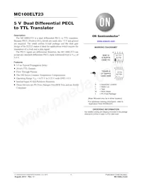 MC100ELT23DTR2G Datasheet Cover