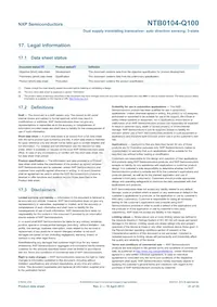 NTB0104UK-Q100Z Datasheet Pagina 21