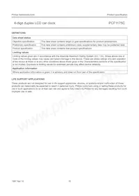PCF1175CT/F2 Datasheet Page 16
