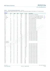 PCF2113AU/10/F4 Datasheet Page 7