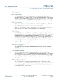 PCF8576DT/F2 Datasheet Pagina 17