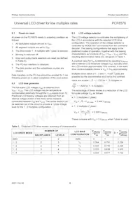 PCF8576T/1 Datasheet Page 8
