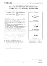 TC74VHC163FT(ELK Datasheet Cover