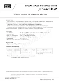 UPC3231GV-E1-A Datasheet Cover