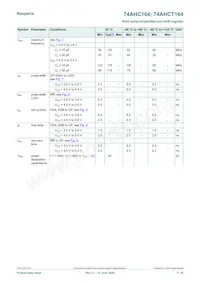 74AHC164PW Datasheet Page 7