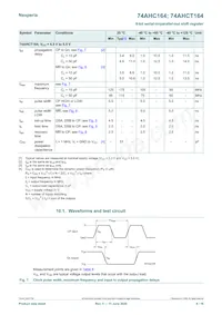 74AHC164PW Datasheet Page 8