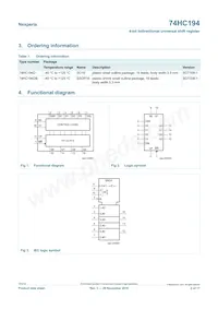74HC194DB/DG Datasheet Page 2