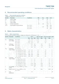 74HC194DB/DG Datasheet Page 6