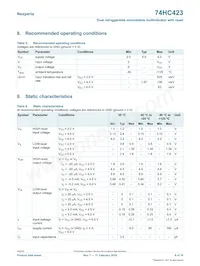 74HC423BQ Datasheet Page 6
