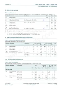 74HCT165D-Q100 Datasheet Page 5