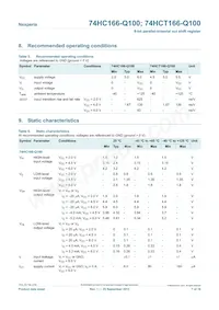 74HCT166D-Q100J Datasheet Page 7