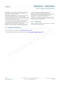 74HCT4511D Datasheet Pagina 17