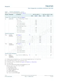 74LV123D/AUJ Datasheet Page 11
