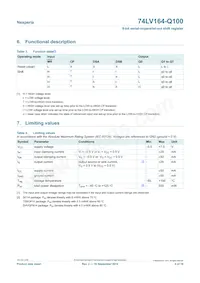 74LV164BQ-Q100X Datasheet Page 4