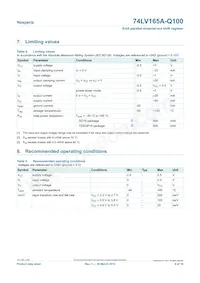 74LV165APW-Q100J Datasheet Page 6