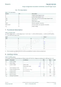 74LVC1G123GM Datasheet Page 4