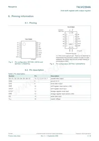 74LVC594APW Datasheet Page 4