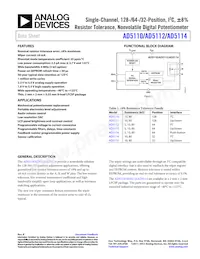 AD5112BCPZ80-500R7 Datasheet Cover