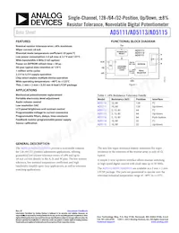 AD5113BCPZ80-500R7 Datasheet Cover