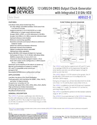 AD9522-0BCPZ-REEL7數據表 封面