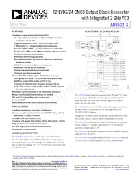 AD9522-3BCPZ-REEL7數據表 封面