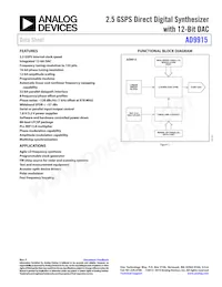AD9915BCPZ-REEL7 Datasheet Cover