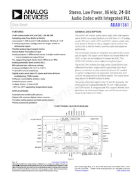 ADAU1361BCPZ-RL Datasheet Cover