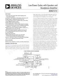ADAU1373BCBZ-RL Datasheet Copertura