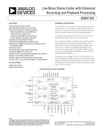 ADAU1381BCPZ-RL7 Datasheet Copertura