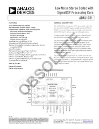 ADAU1781BCPZ-RL7 Datasheet Cover