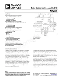 ADAV801ASTZ-REEL Datasheet Cover