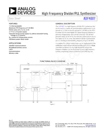 ADF4007BCPZ-RL7 Datasheet Copertura