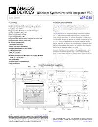 ADF4350BCPZ-RL Datasheet Cover
