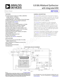 ADF4356BCPZ-RL7 Datasheet Cover