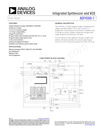 ADF4360-1BCPZ Datasheet Cover
