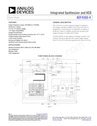 ADF4360-4BCPZRL Datasheet Cover