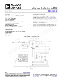 ADF4360-7BCPZRL Datenblatt Cover