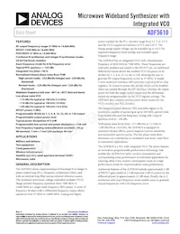 ADF5610BCCZ-RL7 Datenblatt Cover