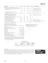 ADM1070ARTZ-REEL Datasheet Page 3