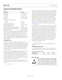 ADP1190ACBZ-R7 Datasheet Page 4