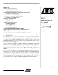 ATF16V8CZ-12JX Datenblatt Cover