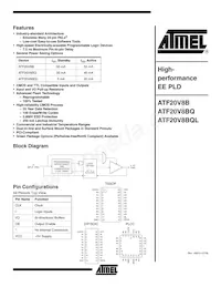 ATF20V8BQL-15PU Datenblatt Cover