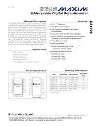 DS1805E-010+ Datasheet Cover