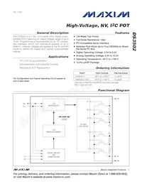 DS3502U+T&R/C Datenblatt Cover