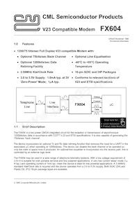 FX604P3 Datasheet Cover