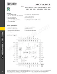 HMC822LP6CE Datenblatt Cover