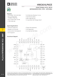 HMC831LP6CE Datasheet Cover