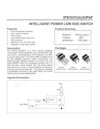 IPS1031RTRLPBF Datasheet Cover