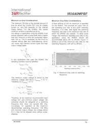 IR3640MTRPBF Datasheet Page 14