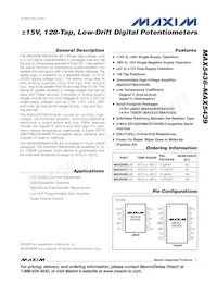 MAX5439EUD+T Datasheet Cover